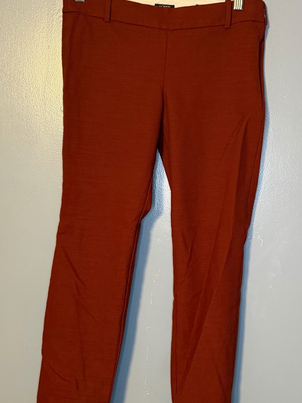 J.Crew Minnie Stretch Pants Women’s Size 2 Rust Orange Wool Blend Ankle Pants